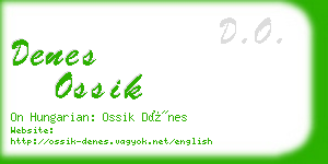 denes ossik business card